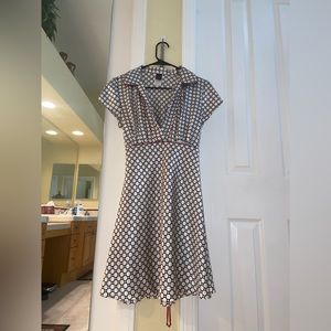 black and white 90s dress